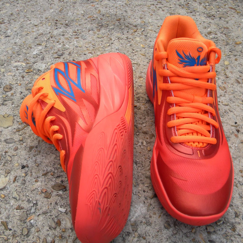 Puma Mb.02 X Supernova Men's Orange Athletics Basketball Sneakers Shoes Size 7